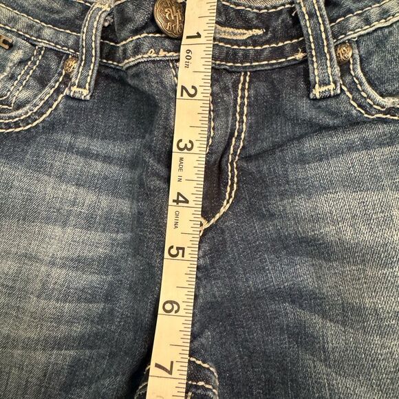 Express rerock Women's Dark Blue Skinny Jeans distressed fall football school 6 - Picture 7 of 11